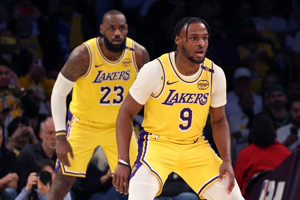 It won't be long before the father and son duo are back in Lakers gear