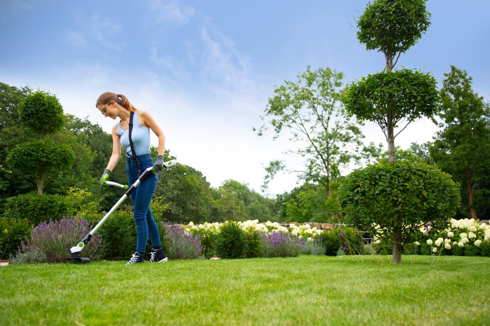 At just 1.85kg, this cordless grass trimmer is a breeze to operate