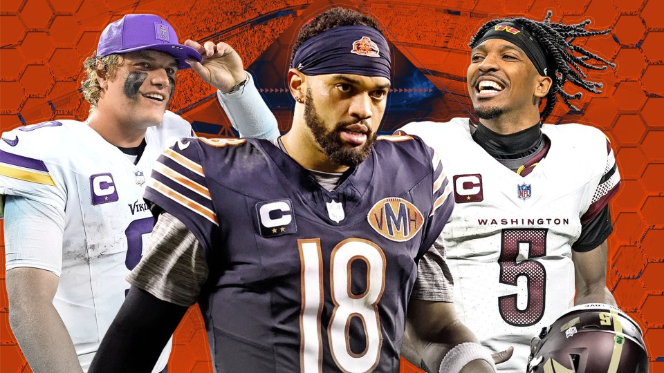 J.J. McCarthy, left, and Jayden Daniels, right, were drafted after Williams in 2024