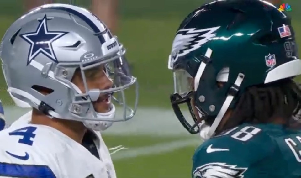 Jalen Carter was immediately ejected, with the spit coming before a snap was played